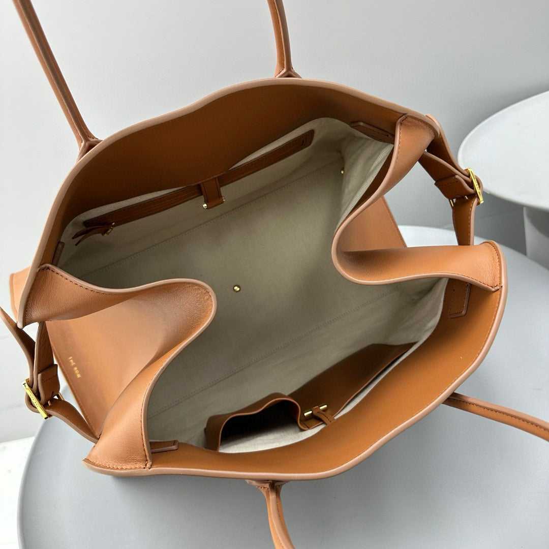 The Row Margaux 17 Brown Leather