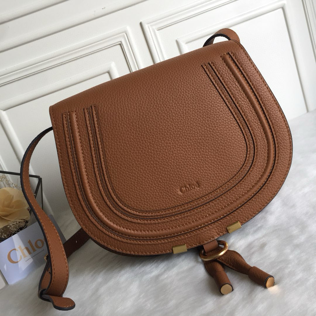 Marcie Cross-Body Bag Brown Calfskin Ghw
