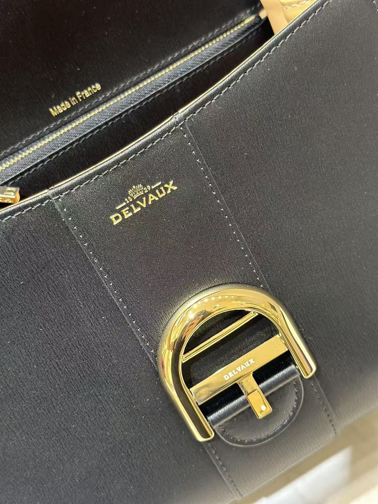 Delvaux Brillant Mini Bag 20cm Black in Cowhide