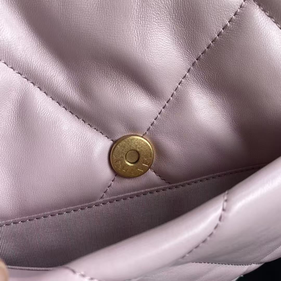 CC 19 Handbag 25cm Light Pink Calfskin Gold Hardware mix Sliver Hardware
