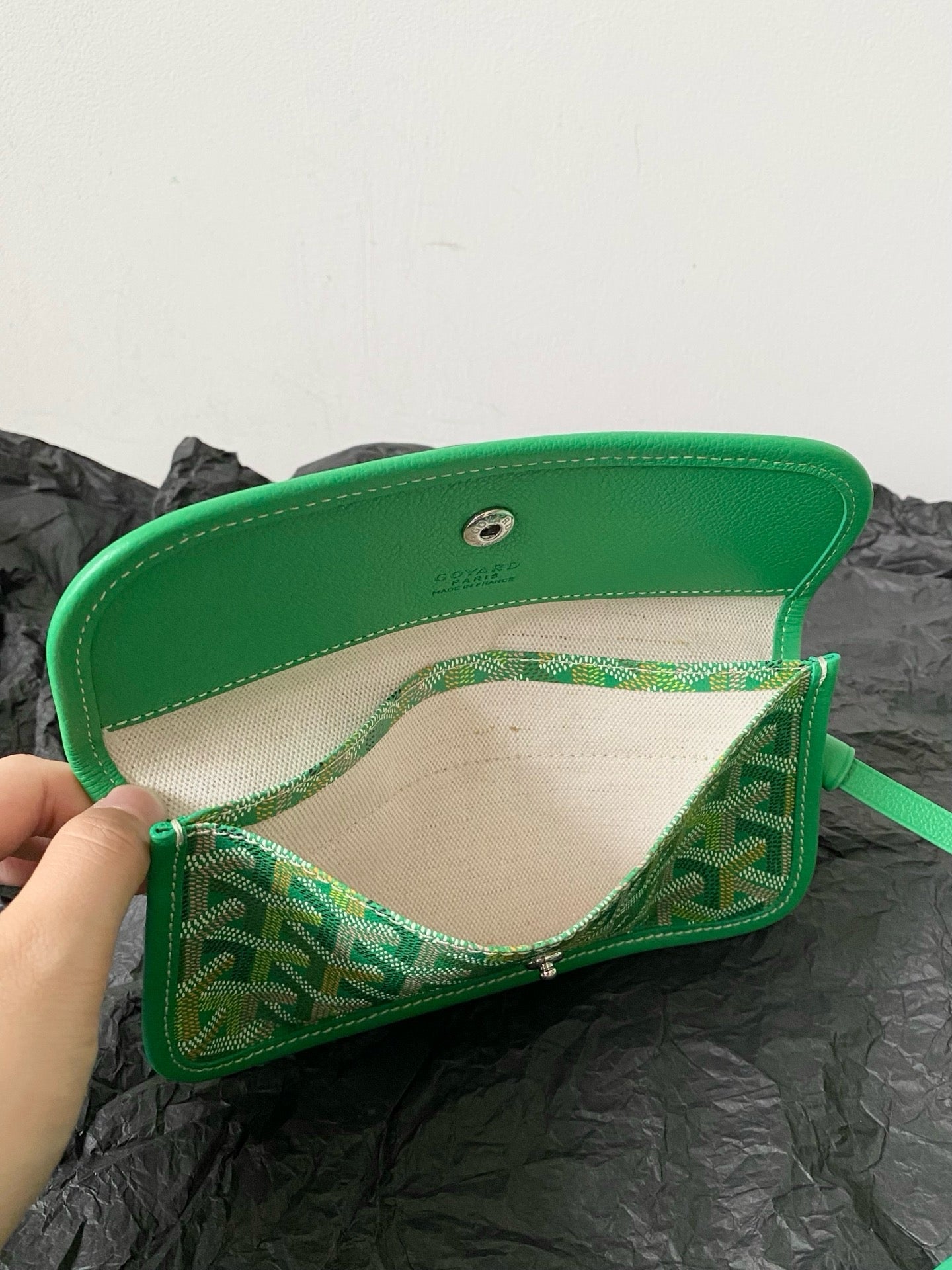 Goyard 26s Saint Louis Bag Vibrant Green Goyardine Canvas
