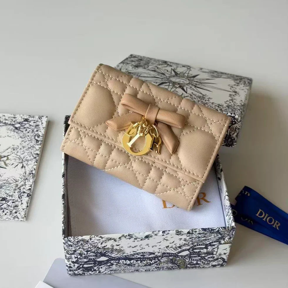 CD 2026 Freesia Bi-fold Wallet Lambskin