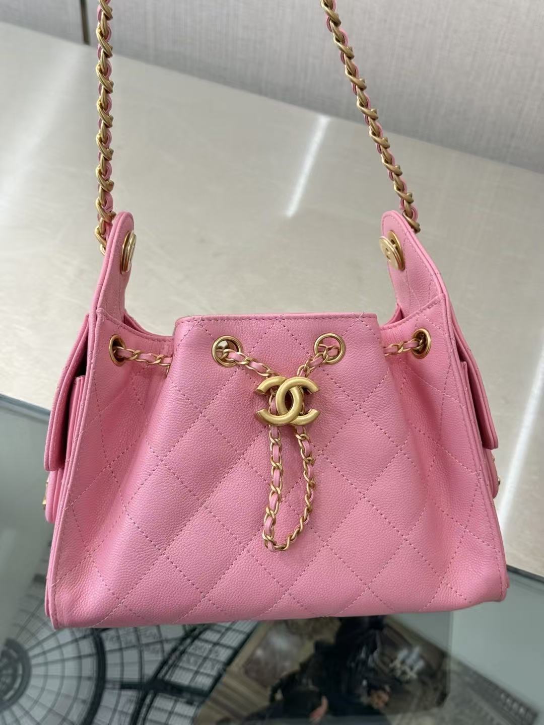 CC 26s Small Handbag 22cm Hot Pink Caviar