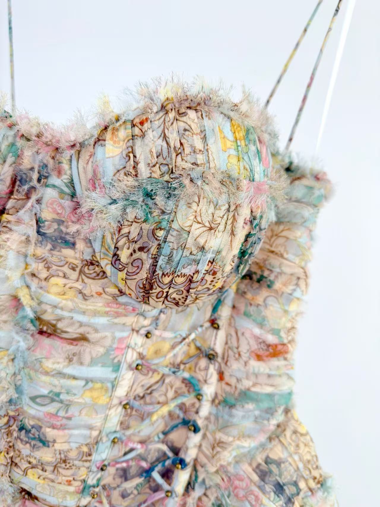 Zimmermann Rebellion Frayed Midi Dress