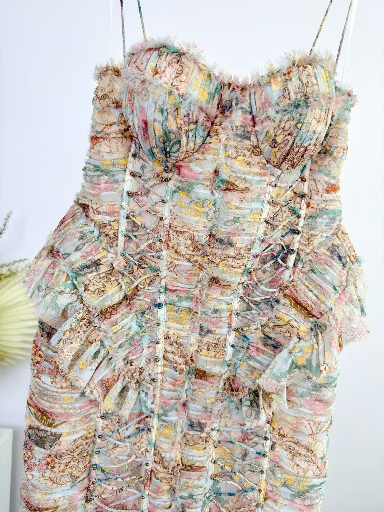 Zimmermann Rebellion Frayed Midi Dress