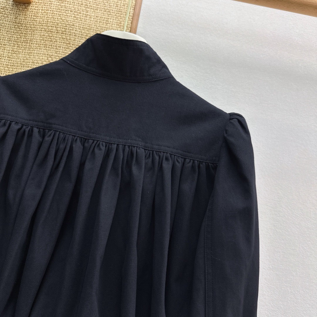 Chloe Gathered Cropped Cotton Canvas Jacket