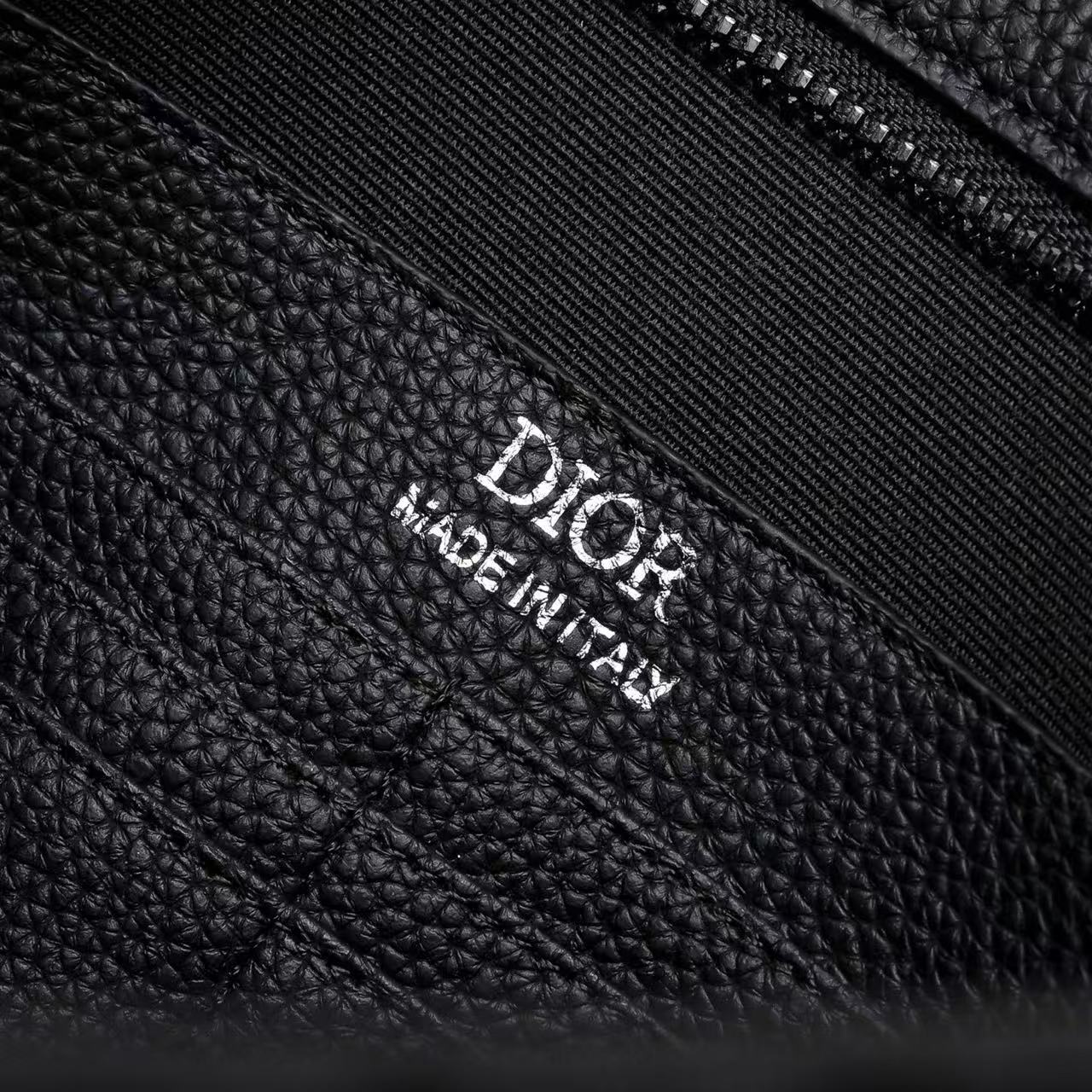 CD A5 Triangle Pouch Black Oblique Jacquard Cotton