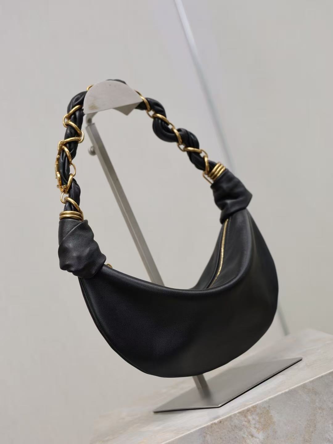 YSL Amalia Hobo Black Lambskin