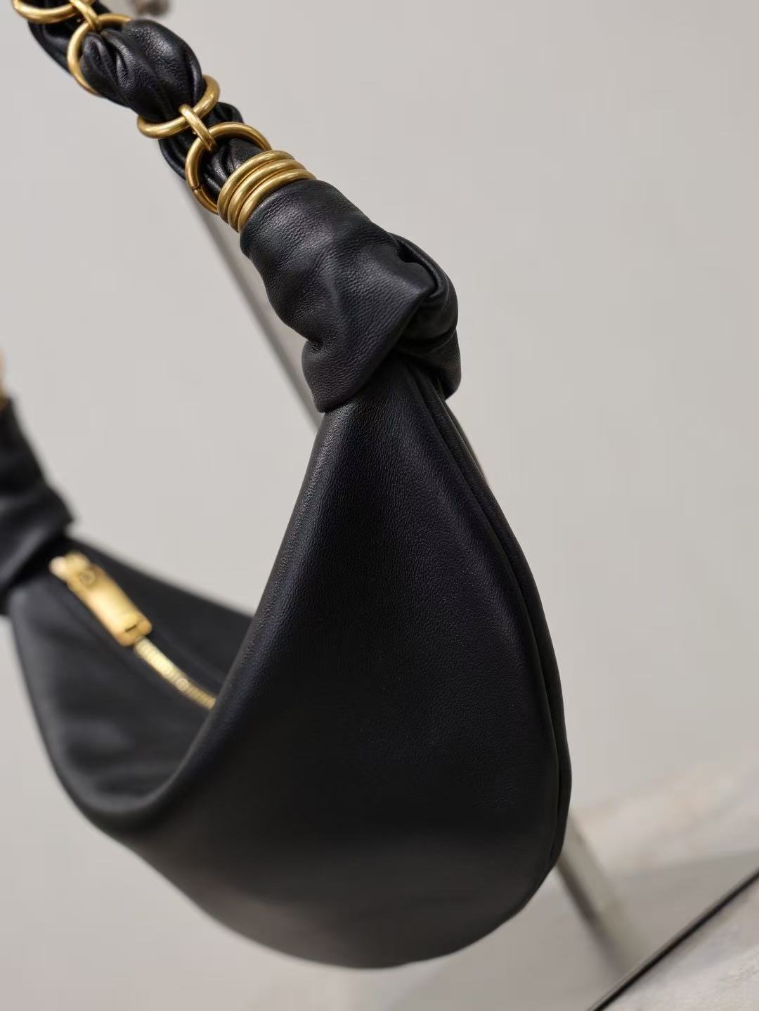 YSL Amalia Hobo Black Lambskin