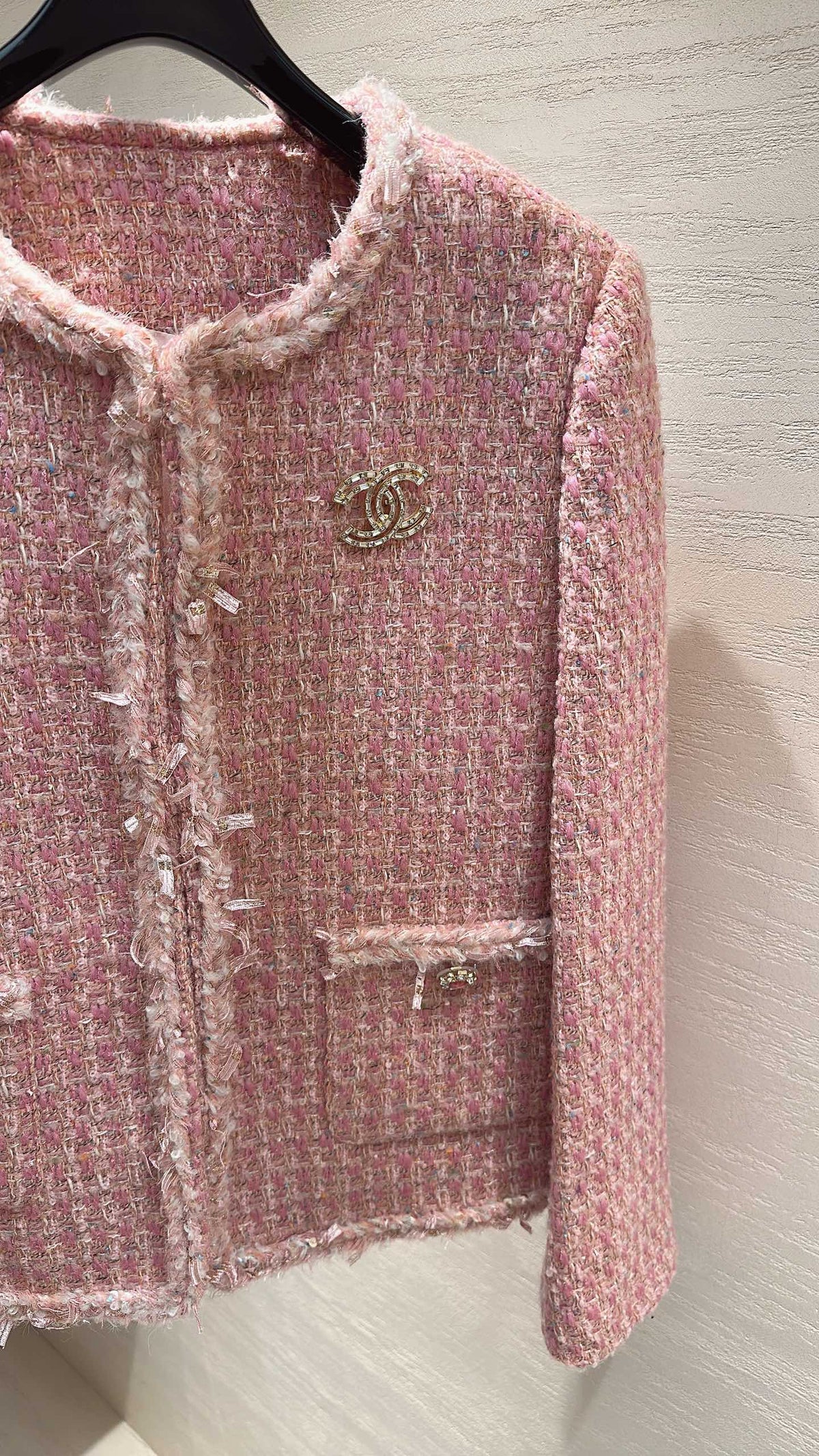 CC Cropped Jacket Pink Tweed