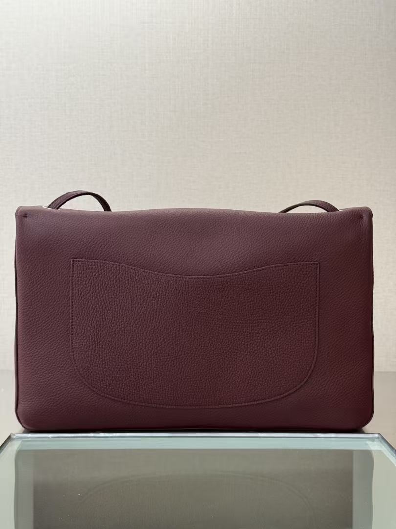 Chanel 2026 Maxi Flap Bag 38.5cm Dark Burgundy Calfskin Gold Hardware