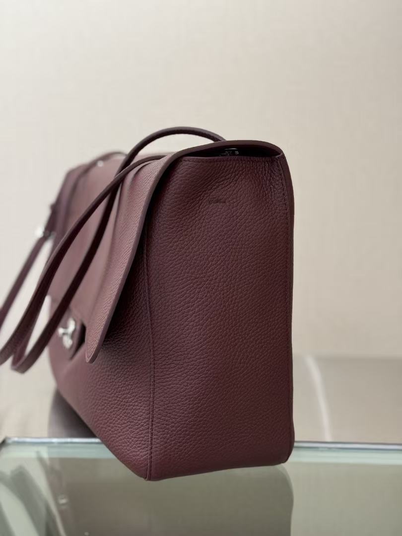 Chanel 2026 Maxi Flap Bag 38.5cm Dark Burgundy Calfskin Gold Hardware