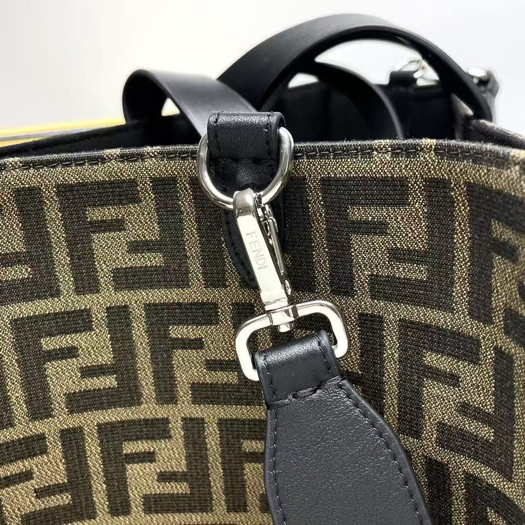 Fendi x Pokémon FF Fabric Shopper Tote Bag Brown Canvas