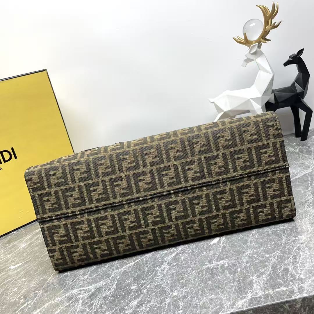Fendi x Pokémon FF Fabric Shopper Tote Bag Brown Canvas