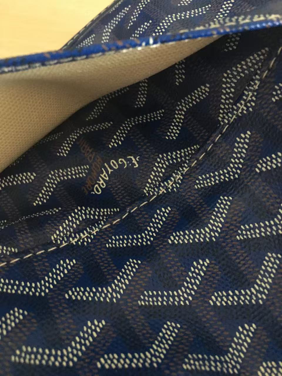 Goyard Plumet Pouch-Wallet Blue Goyardine Canvas