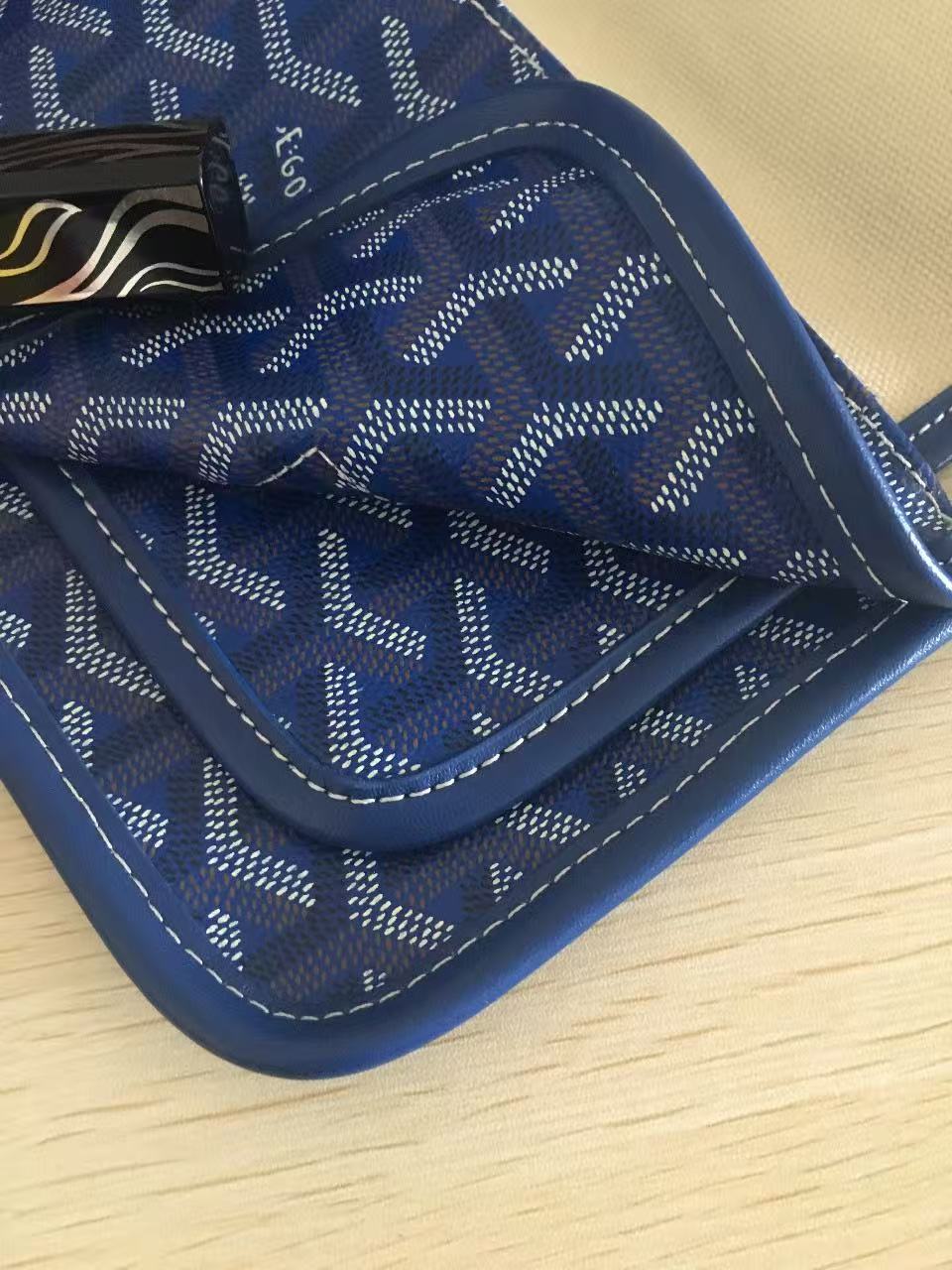 Goyard Plumet Pouch-Wallet Blue Goyardine Canvas