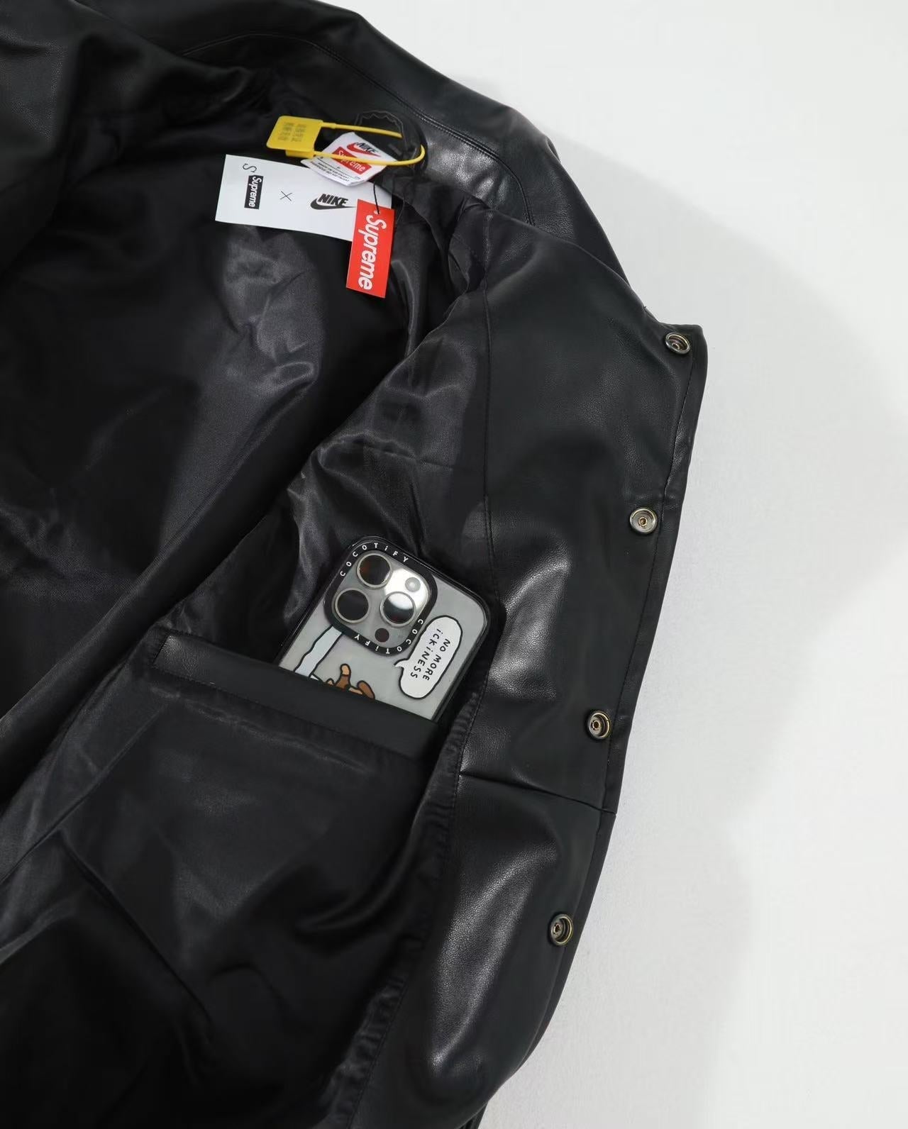 Sup x Nike Bomber Jacket Black Leather