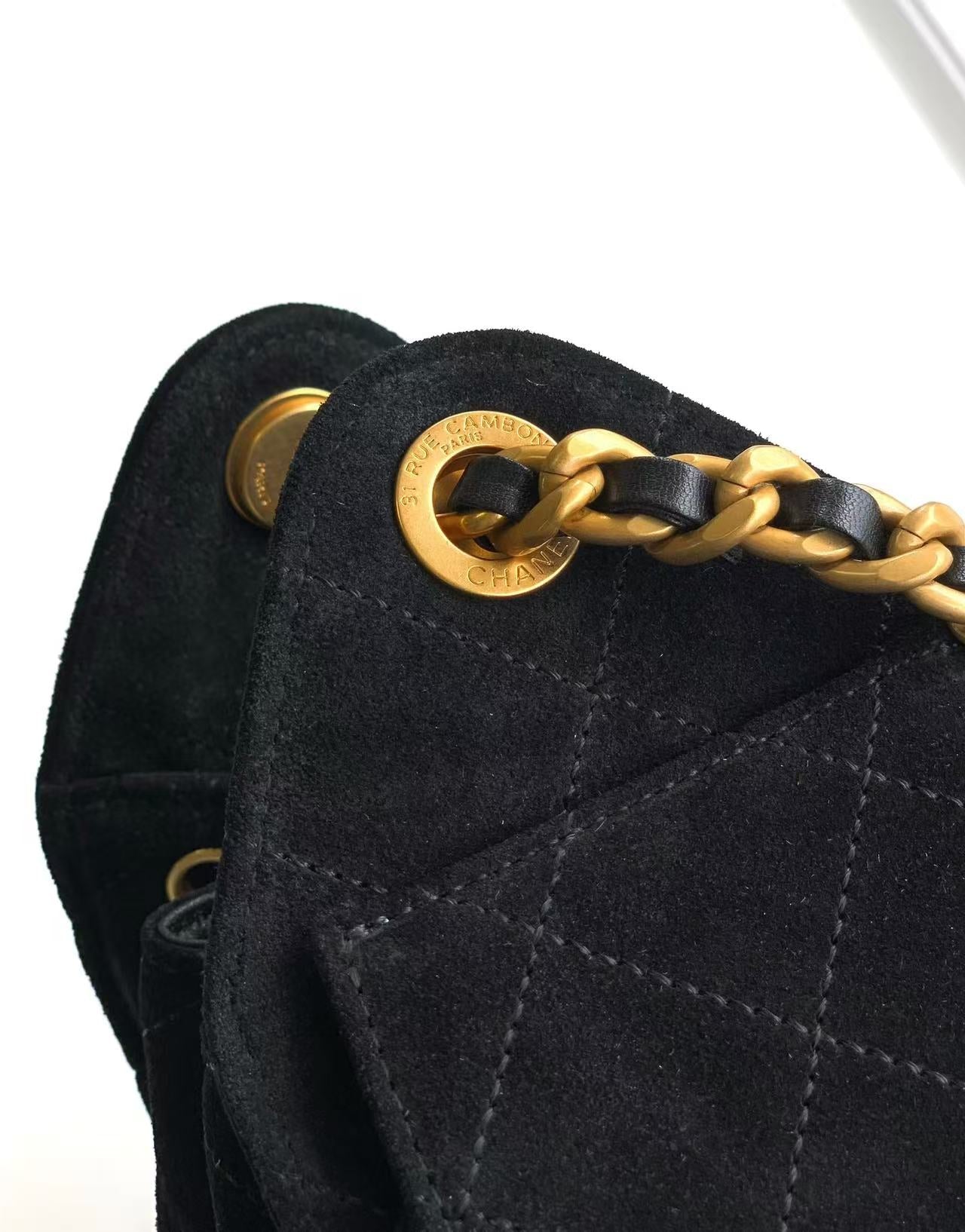 CC 25C Hobo Bag 22cm Black Suede