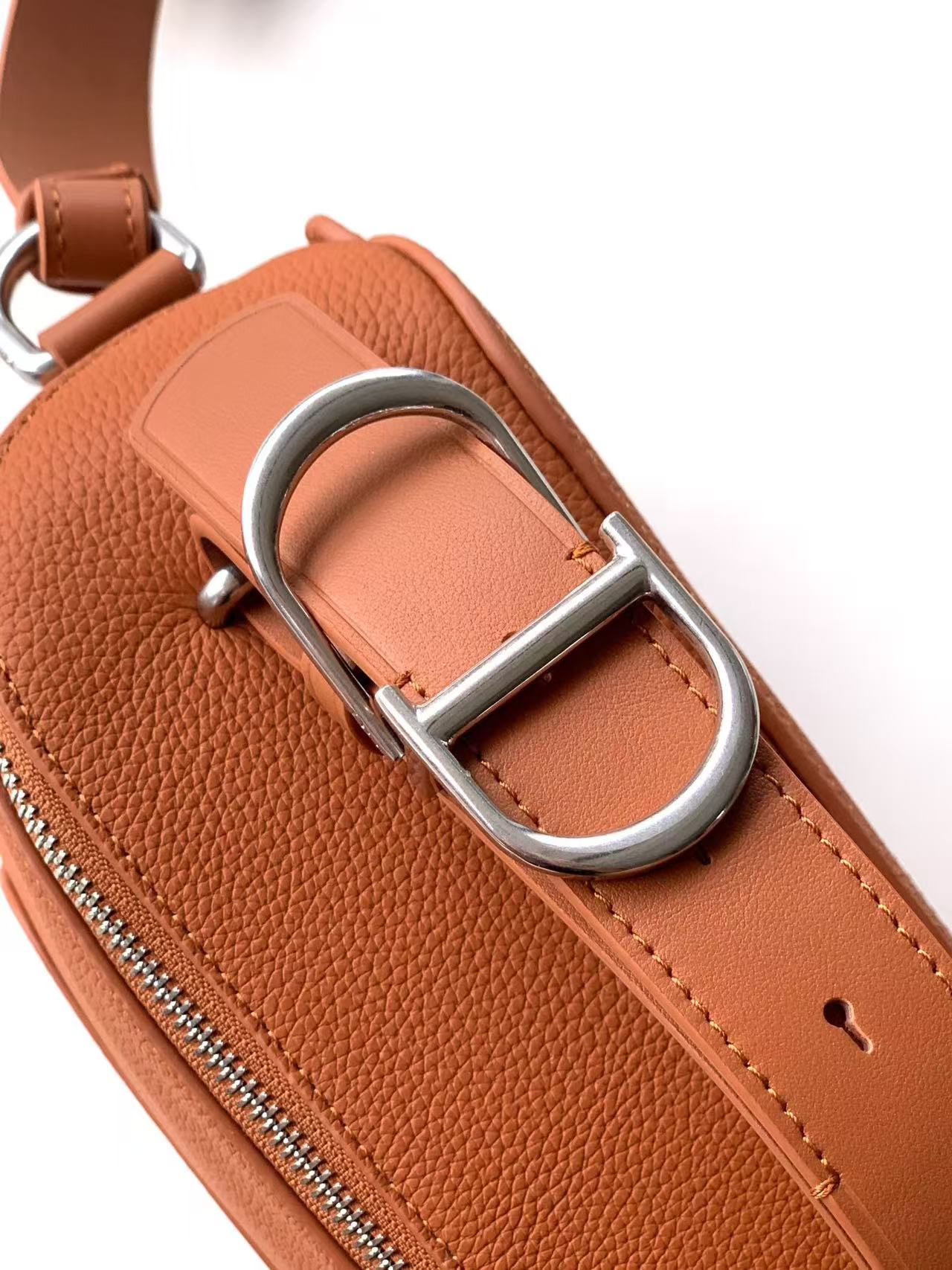 CD Dior Archie Zipped Bag with Strap Calfskin