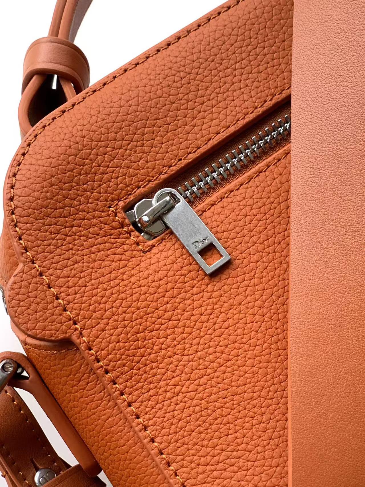 CD Dior Archie Zipped Bag with Strap Calfskin