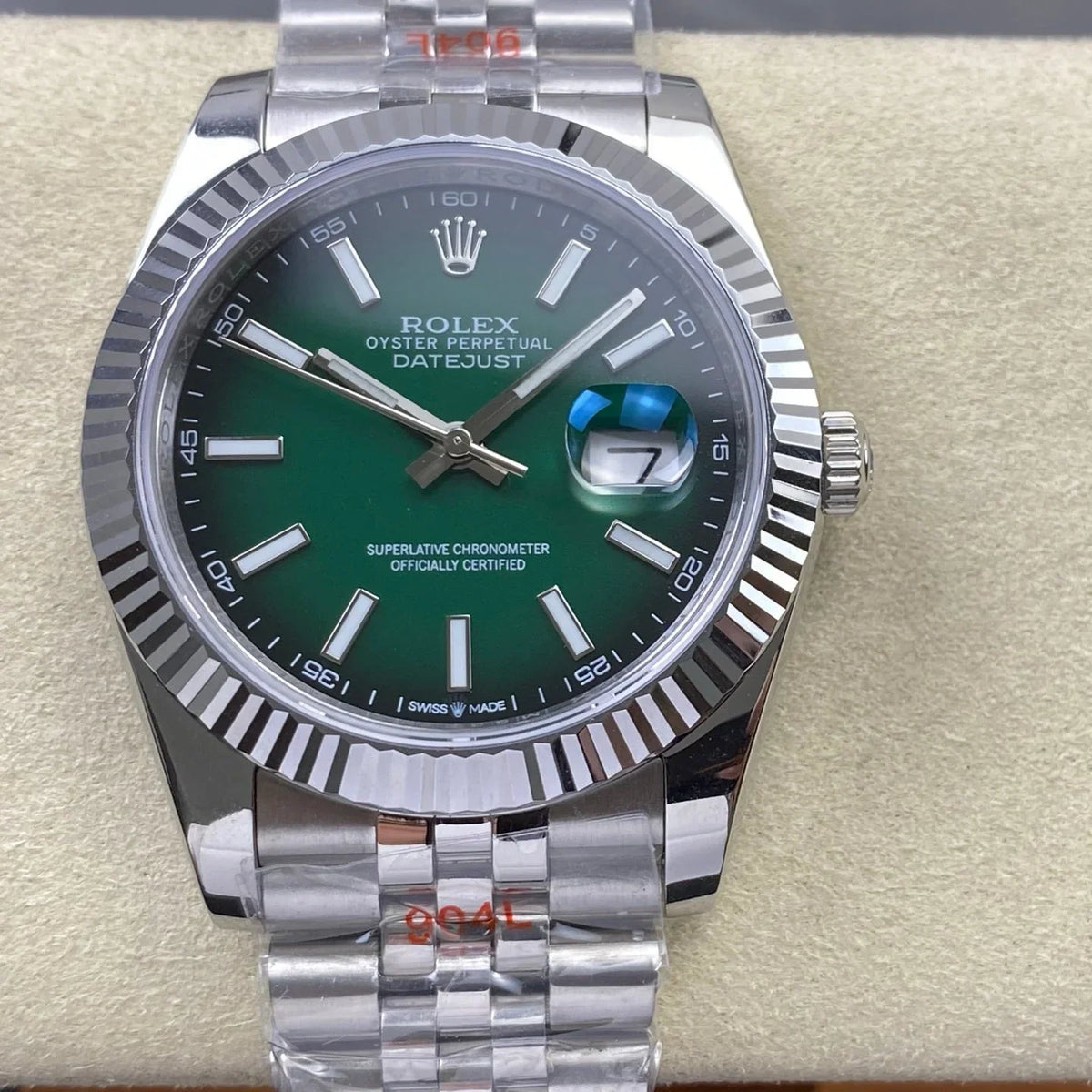 Rolex Datejust Oystersteel Jubilee Bracelet Green Ombre Dial