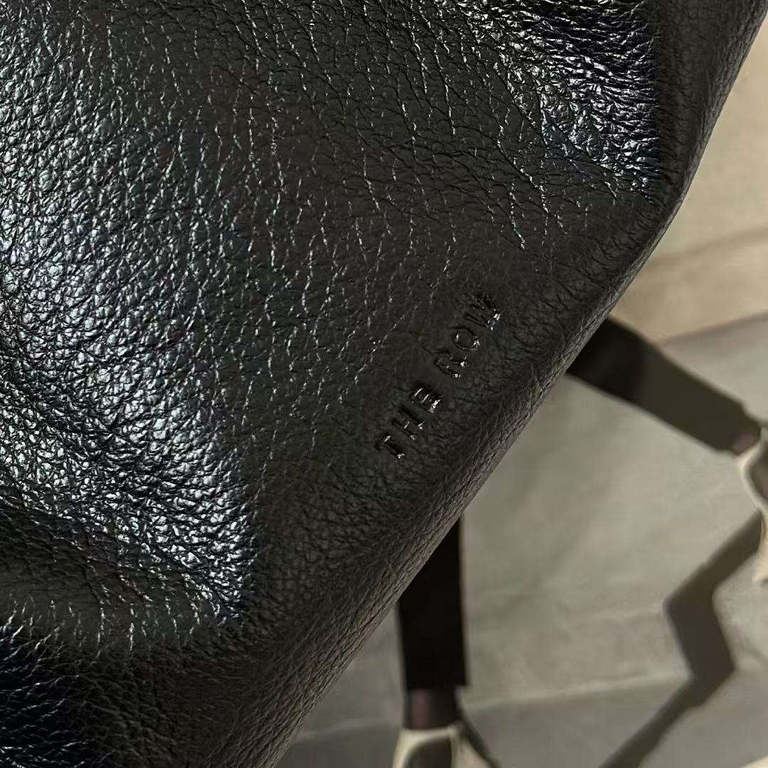 The Row Charlotte Clutch Bag Black Lambskin
