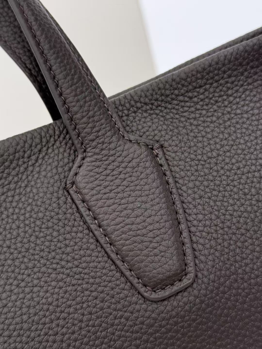 The Row Marcel Bag Black Grain Leather