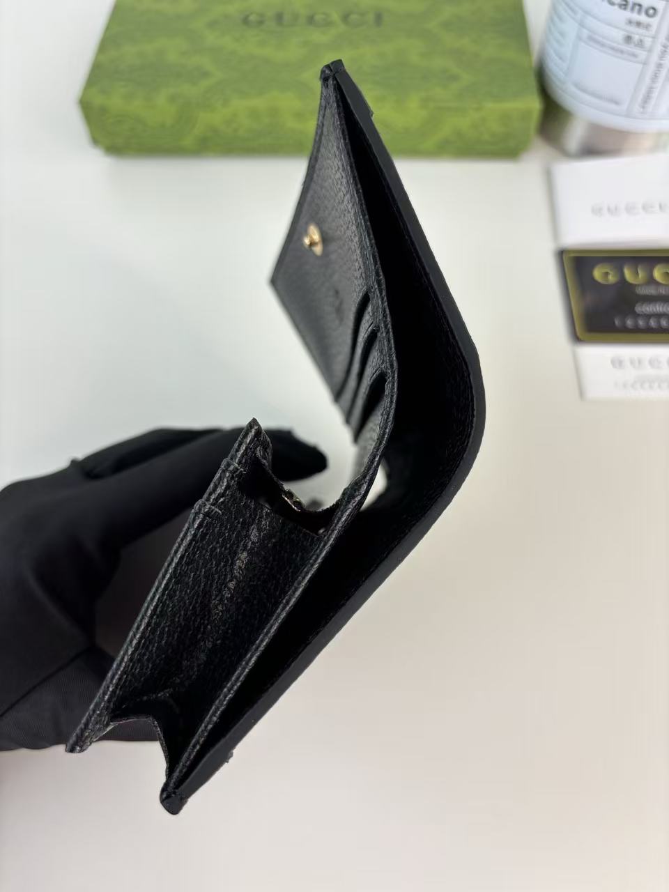 Gucci Ophidia Card Case Black Cowhide