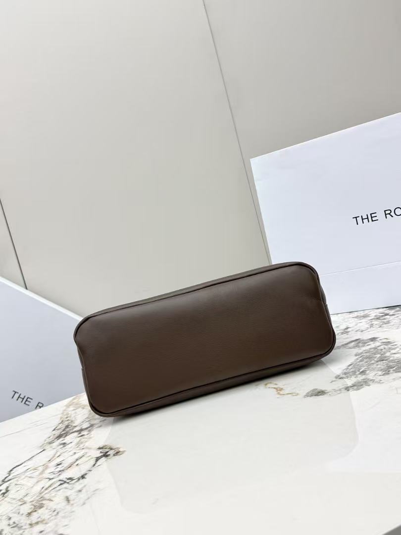 The Row 26s Marcel Tote Bag Dark Brown Leather