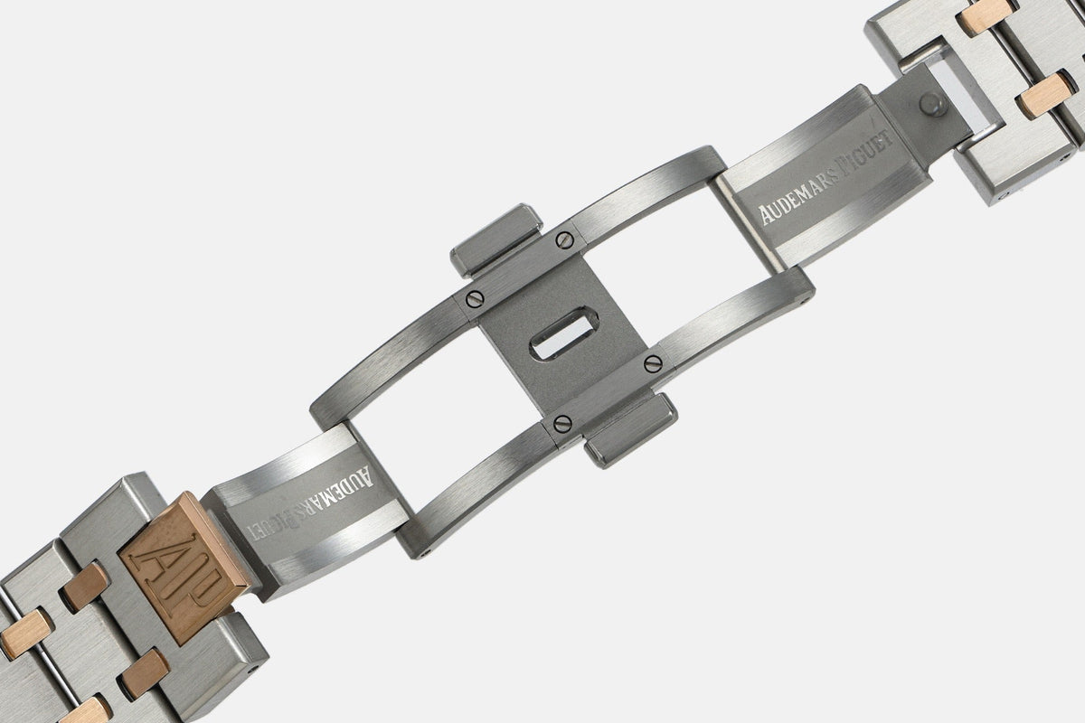 AP Royal Oak Automatic Two Tone Rose Gold Steel White Dial