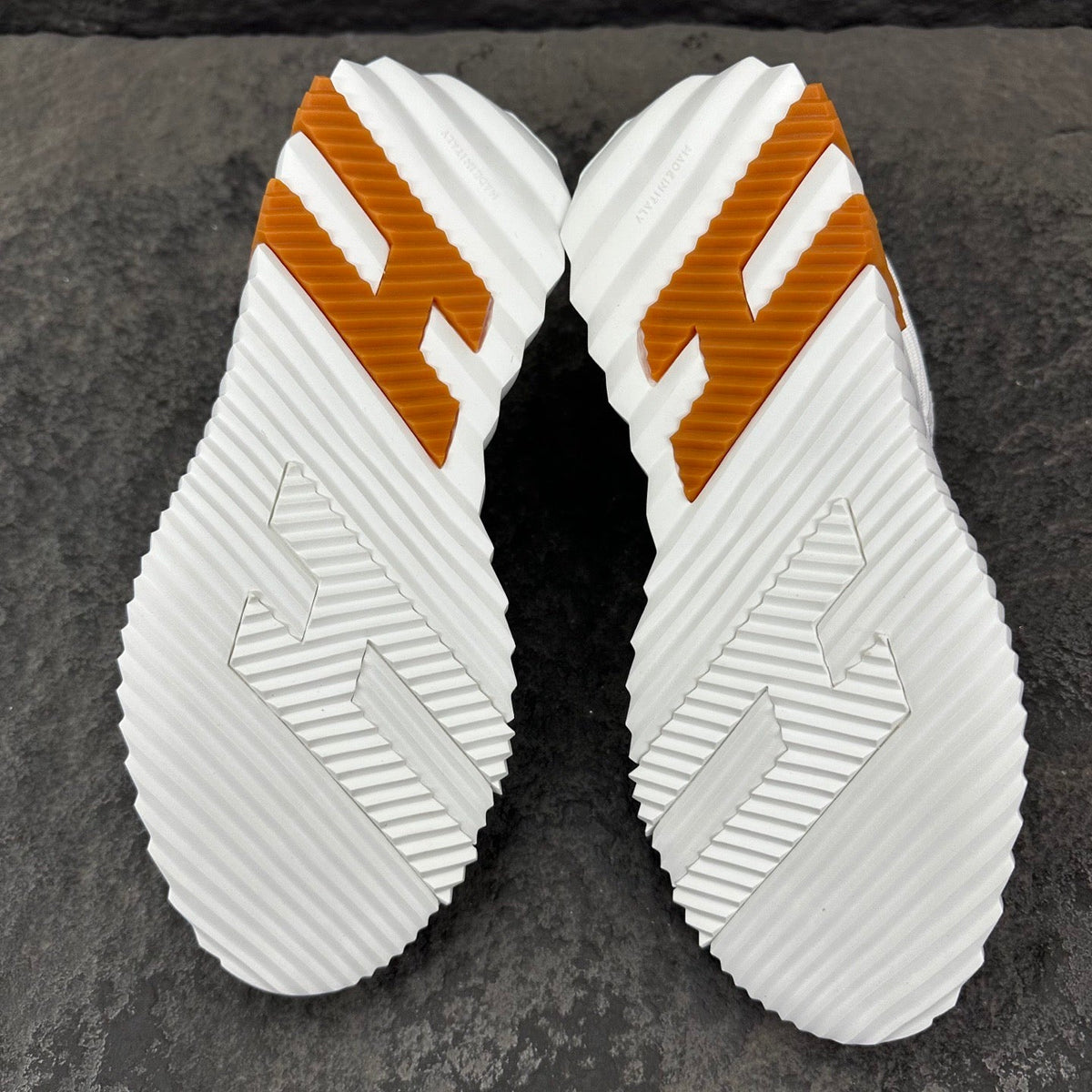 HM 26s Bouncing Sneakers 4cm White Orange Mesh Leather