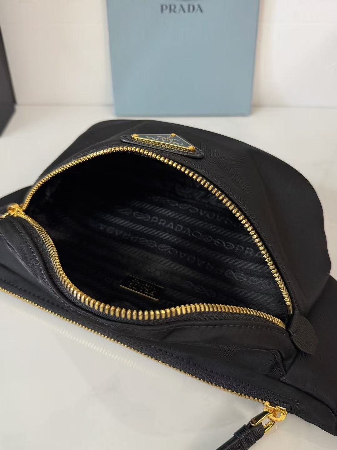 Prada Re-Nylon Belt Bag Black Re-Nylon 681010