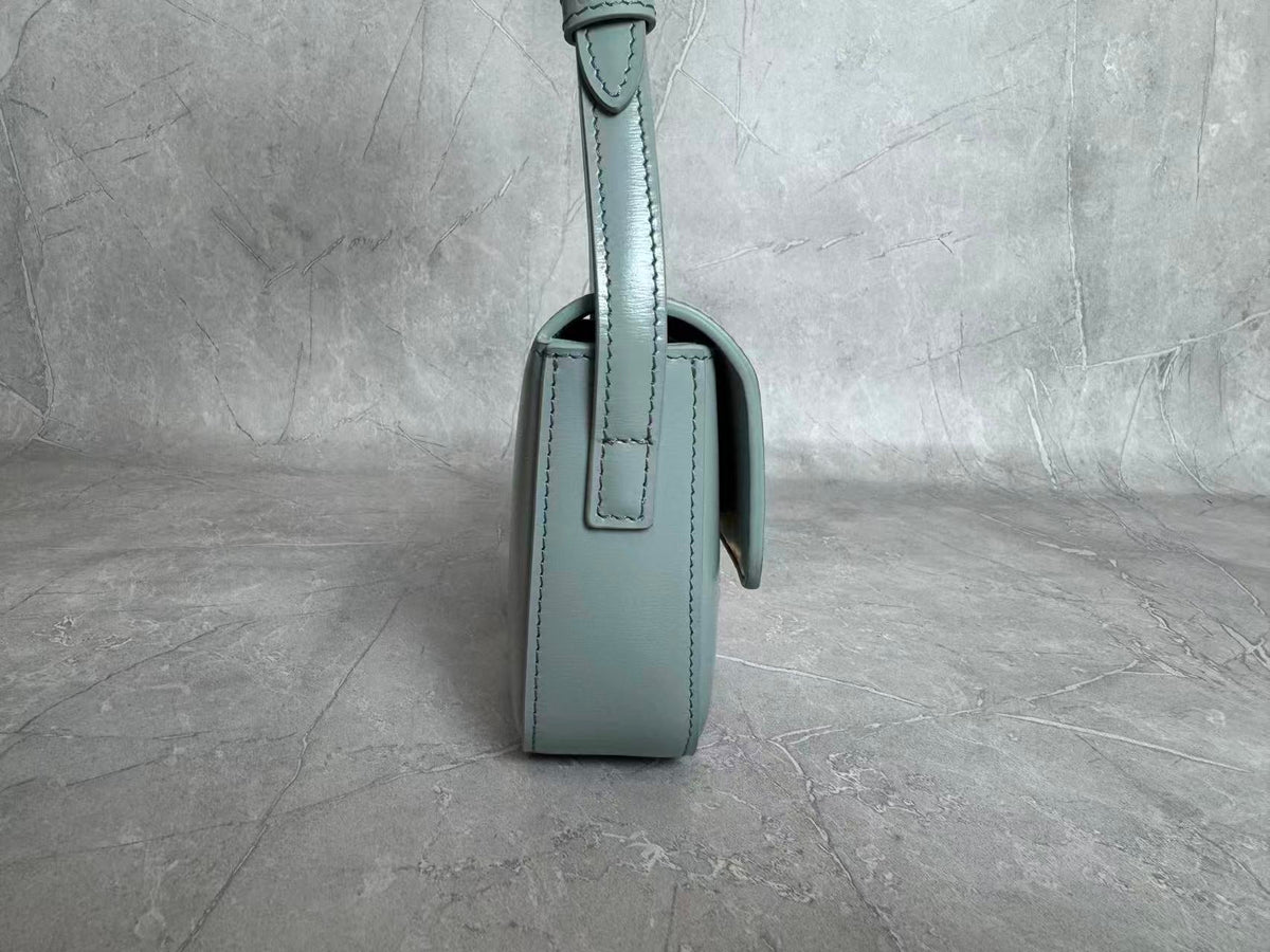 Classic Triomphe 20 Blue Grey Calfskin Gold Hardware