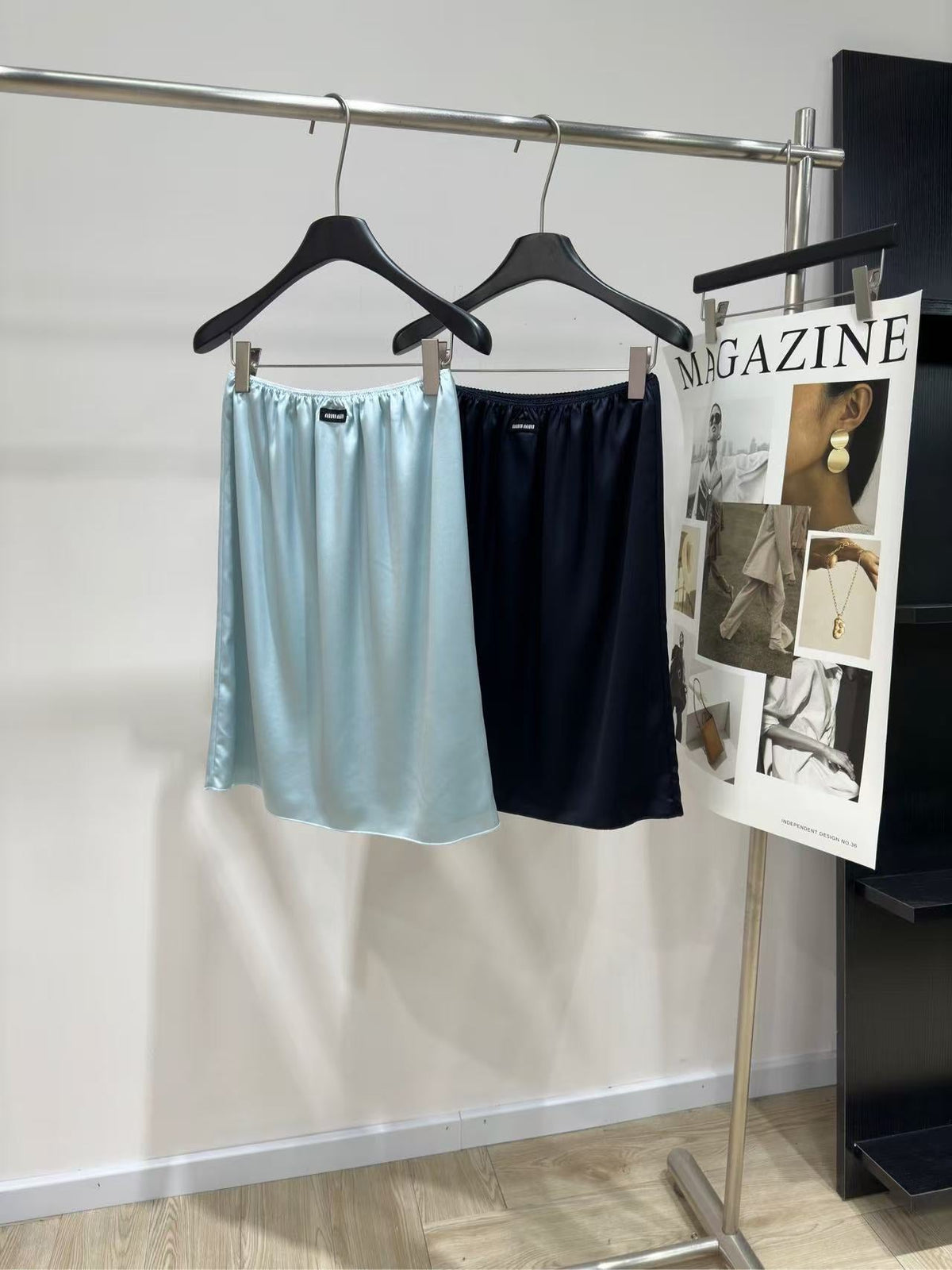 Miu 26s Slip Mini Skirt Acetate 111312