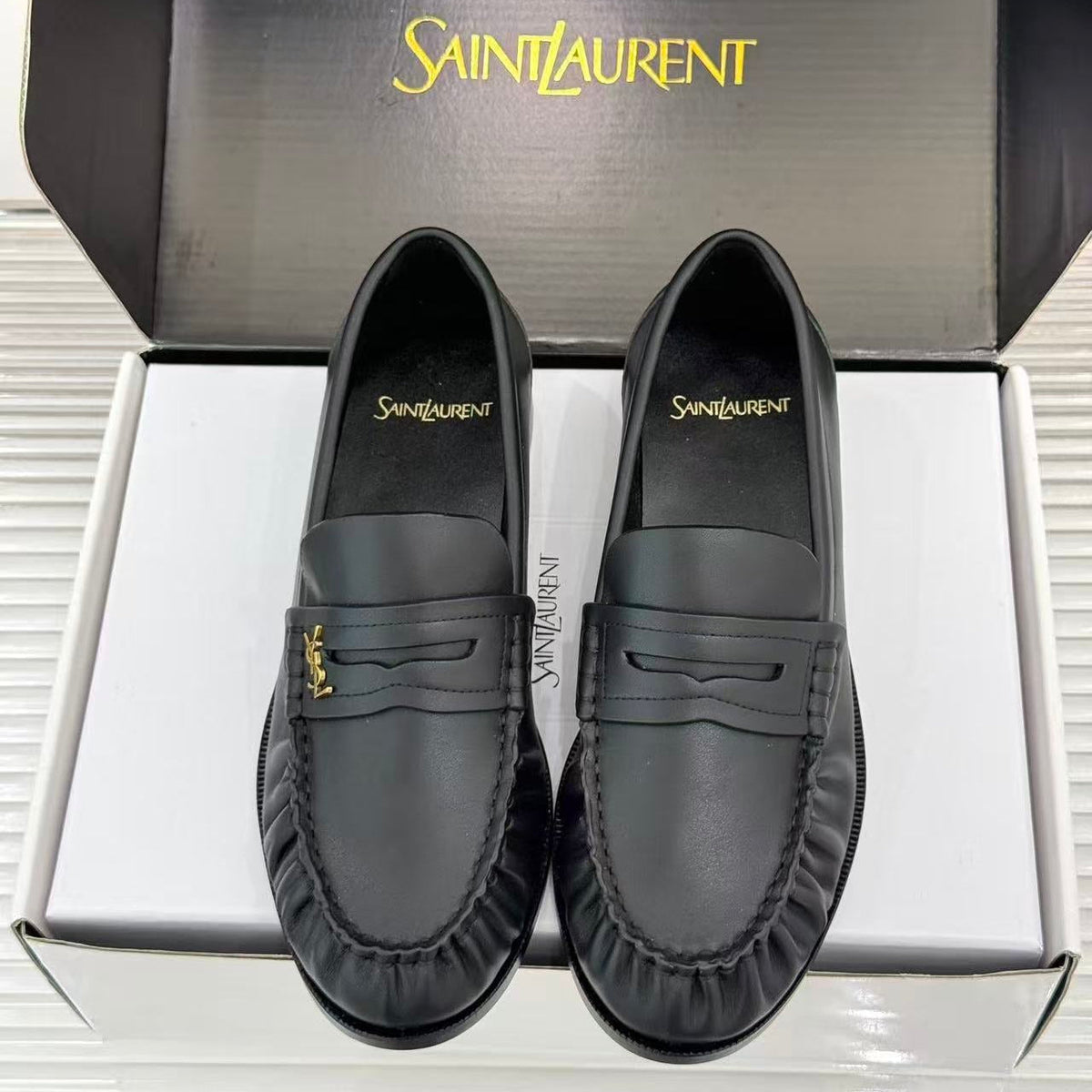 YSL 2026 Loafer Black Brown Leather