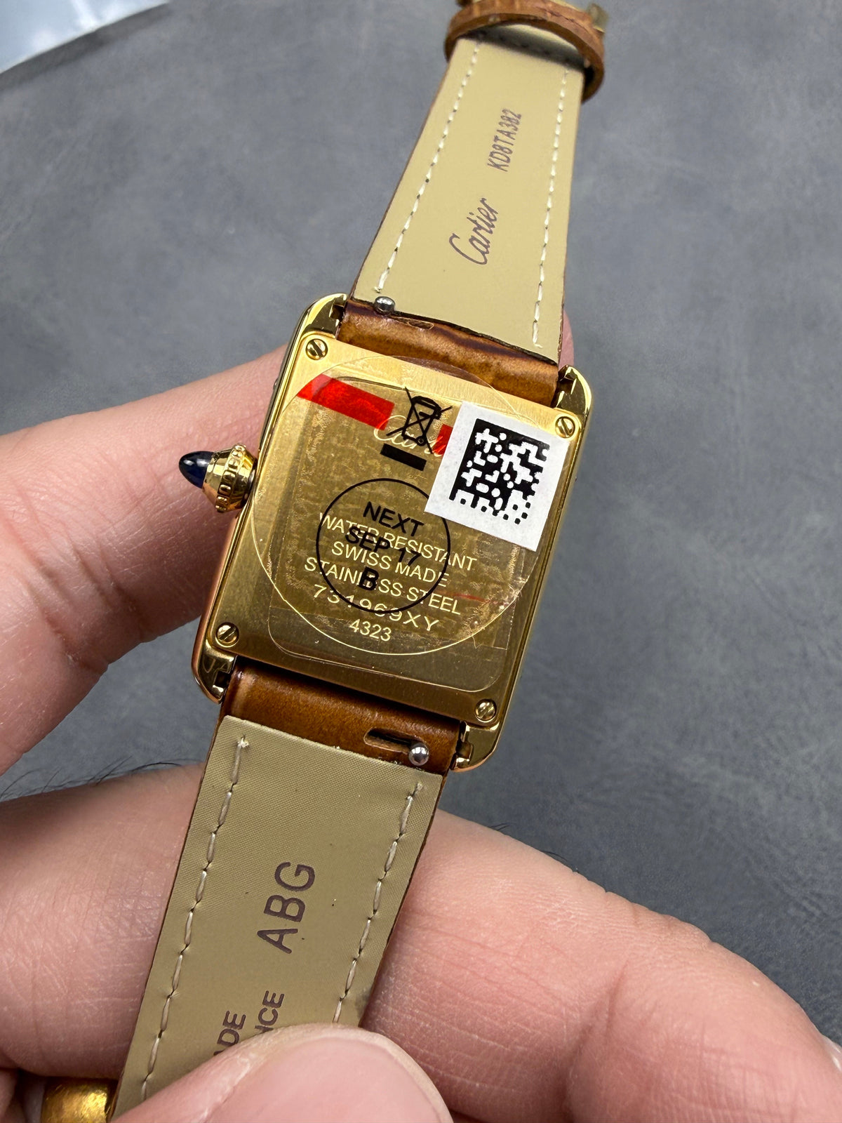 Tank Must 22mm Gold Tan Brown Crocodile