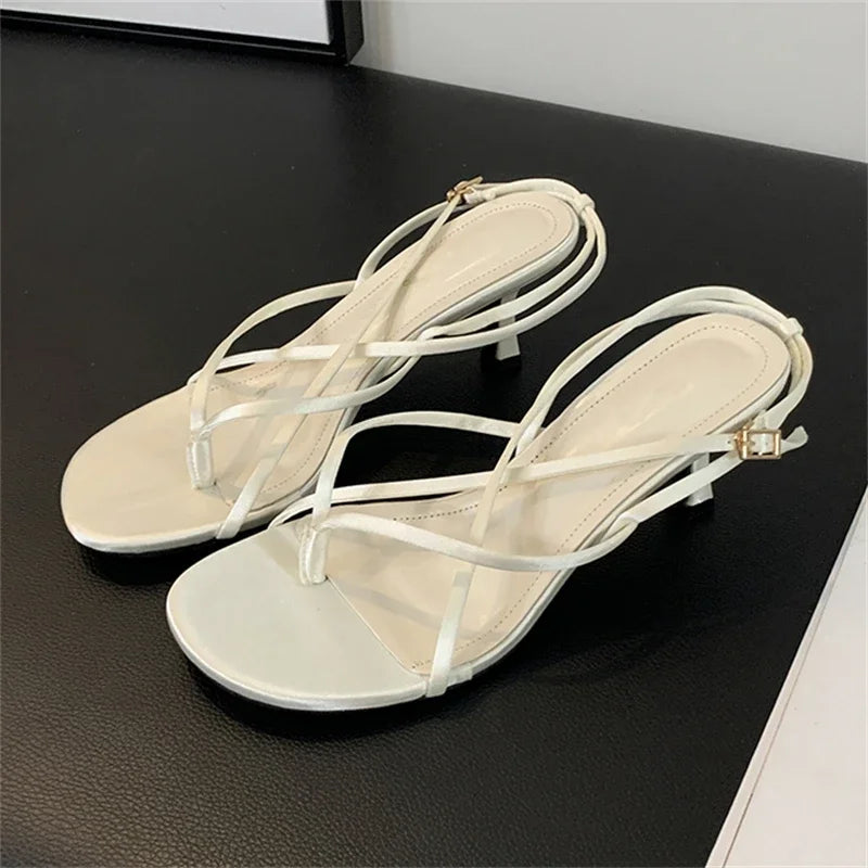 Eilyken Clip Toe Buckle Sandals - Thin Low Heels Casual