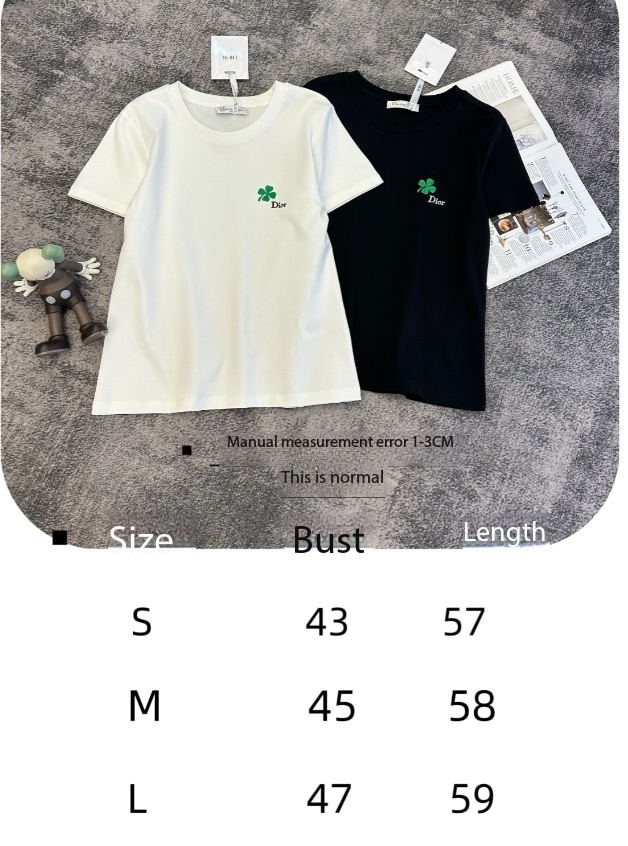 CD SS26 Lucky Clover T-Shirt Cotton 350865