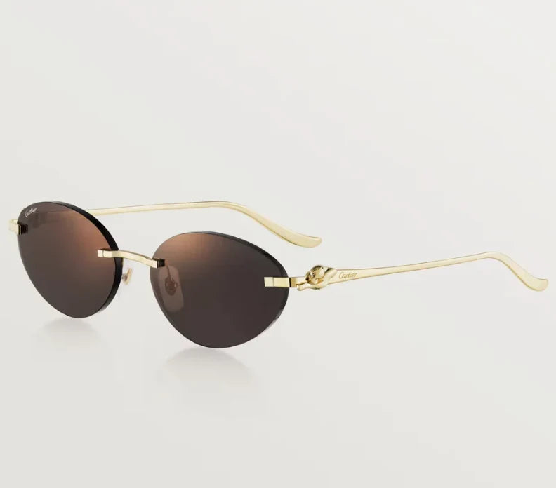 Cartier Panthère CT0504S Gold With Grey Lenses Sunglasses