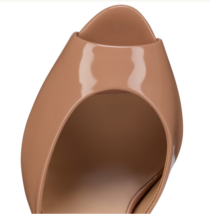 CL Me Dolly 100mm Mules Beige Patent Calf Leather