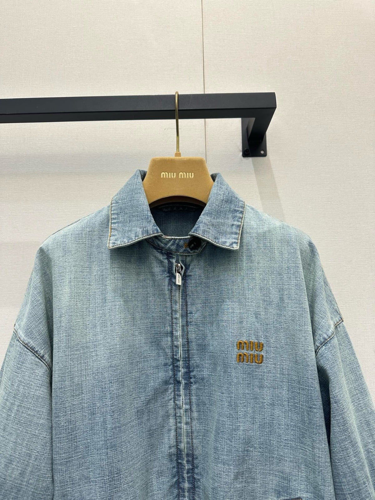 Miu Miu Chambray Blouson Jacket Denim