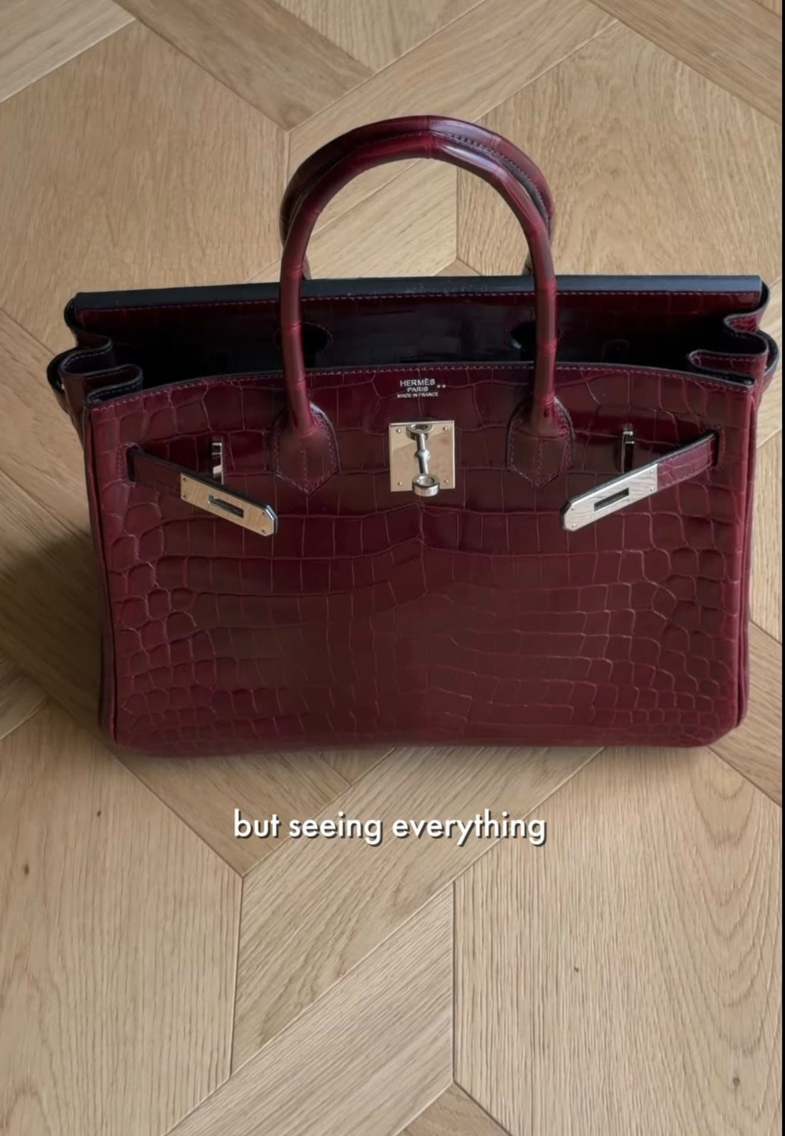 HM Birkin 25cm Deep Red Shiny Crocodile (15 day for production)