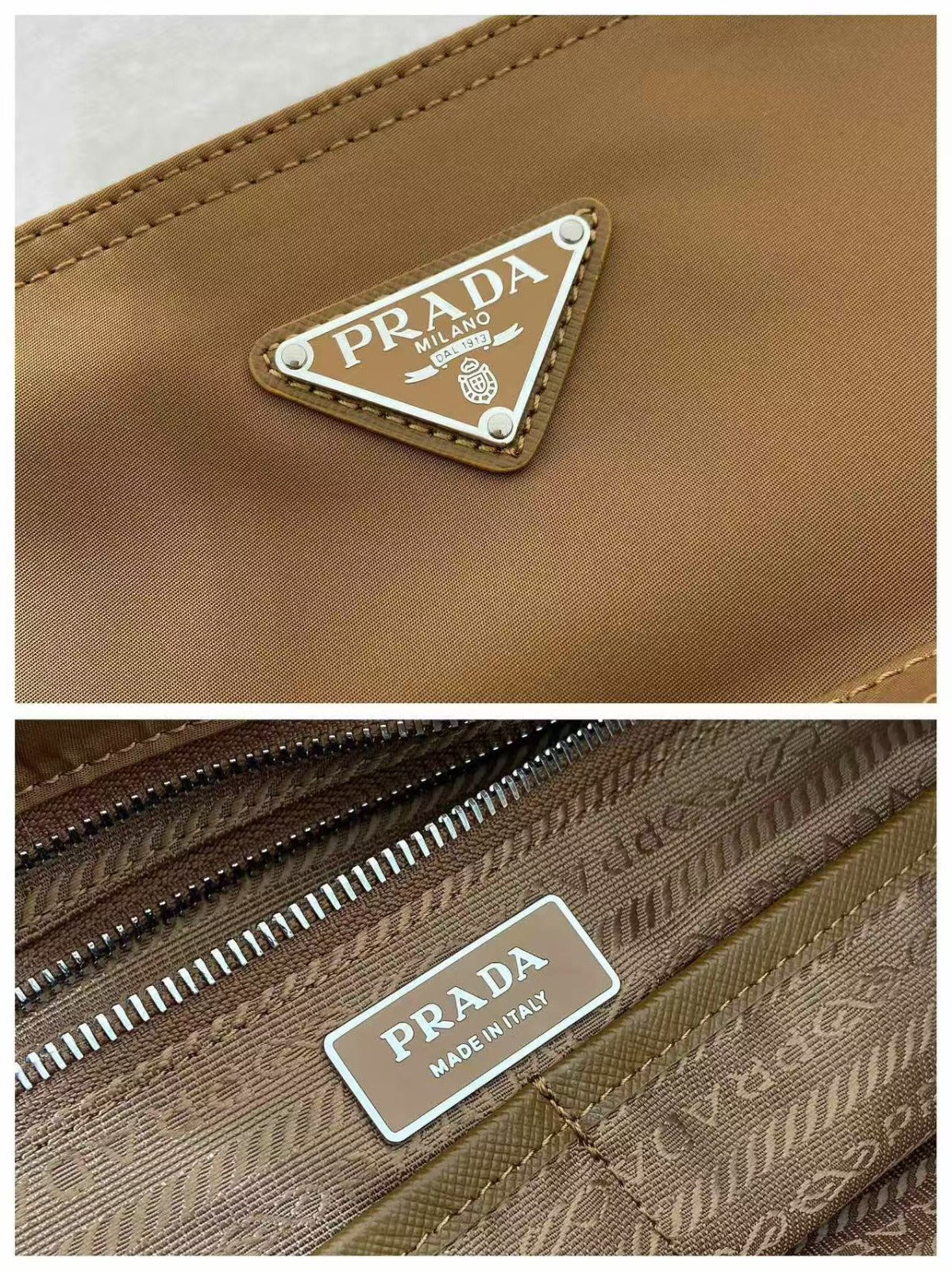 Prada Baby Bag Brown Re-Nylon