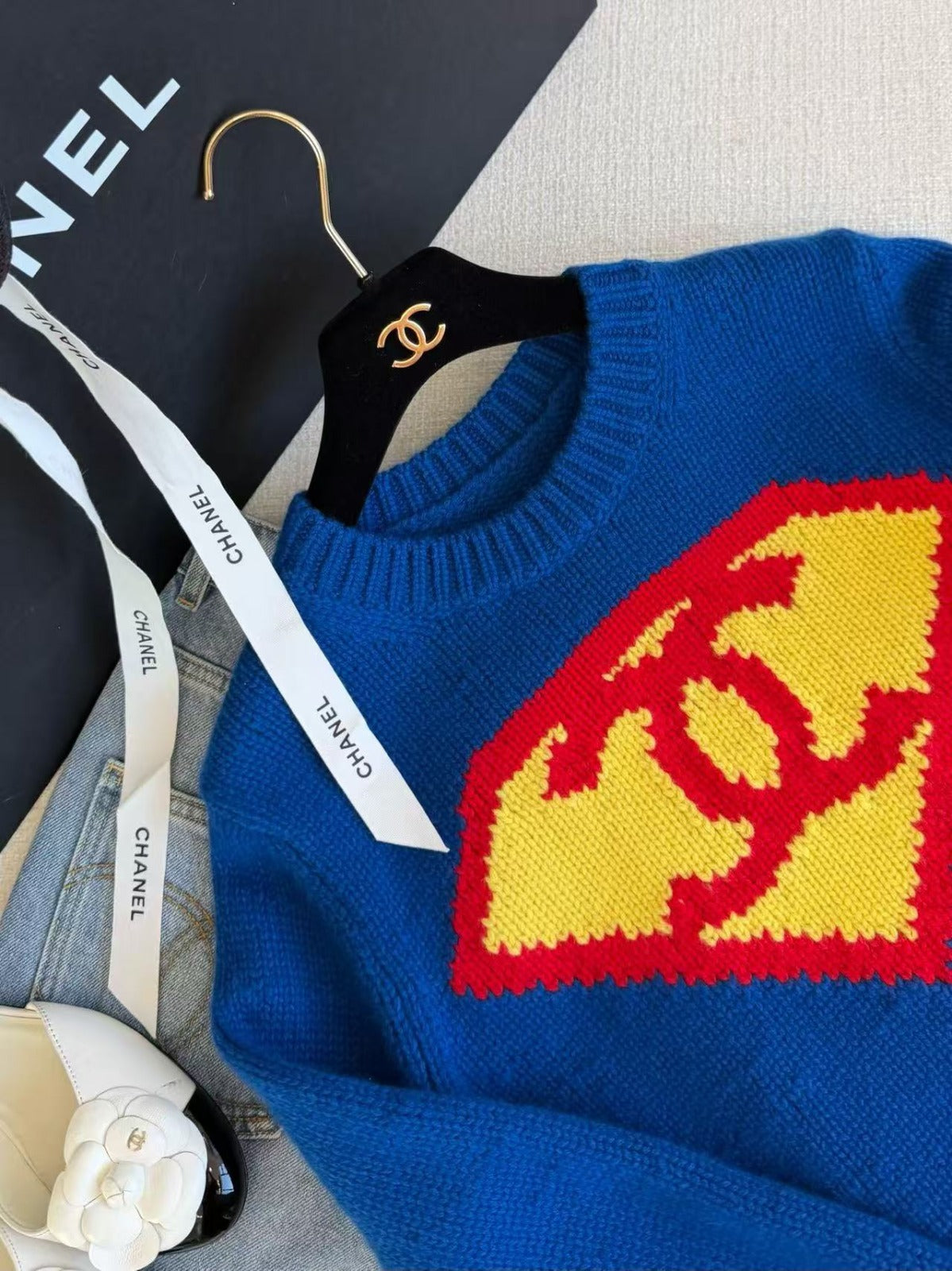 CC 26A Superman Sweater Blue Wool