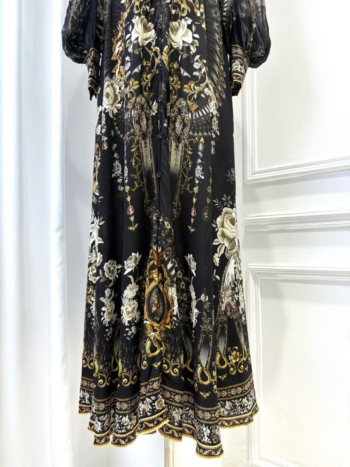 Flamenco Folklore Tiered Dress With Neck Frill