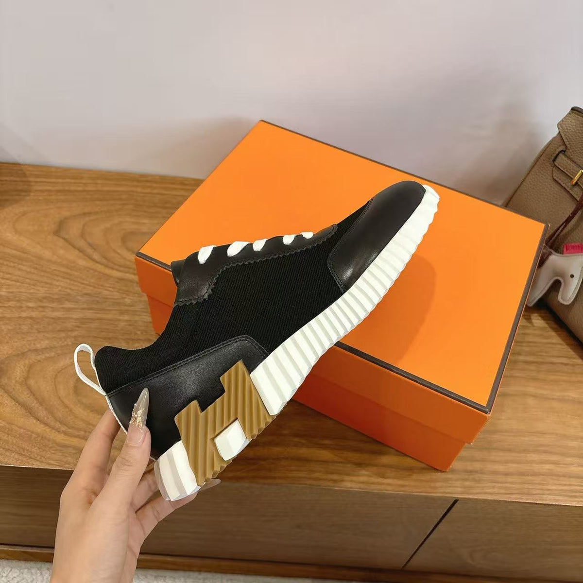 Hermès Bouncing Sneaker Noir Black Leather
