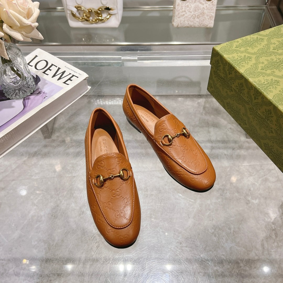 Gucci 26s Loafers Camel Leather 156865