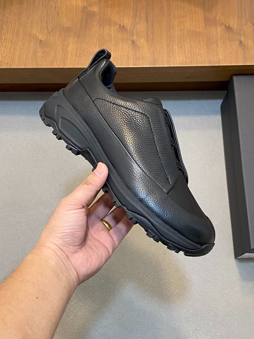 Zegna 2026 Triple Stitch Sneaker Black Cowhide