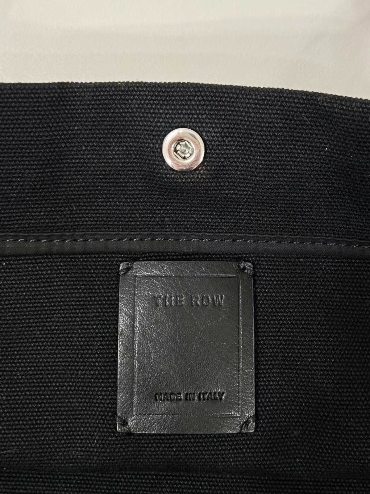 The Row 26s Idaho Bag Black Canvas Leather