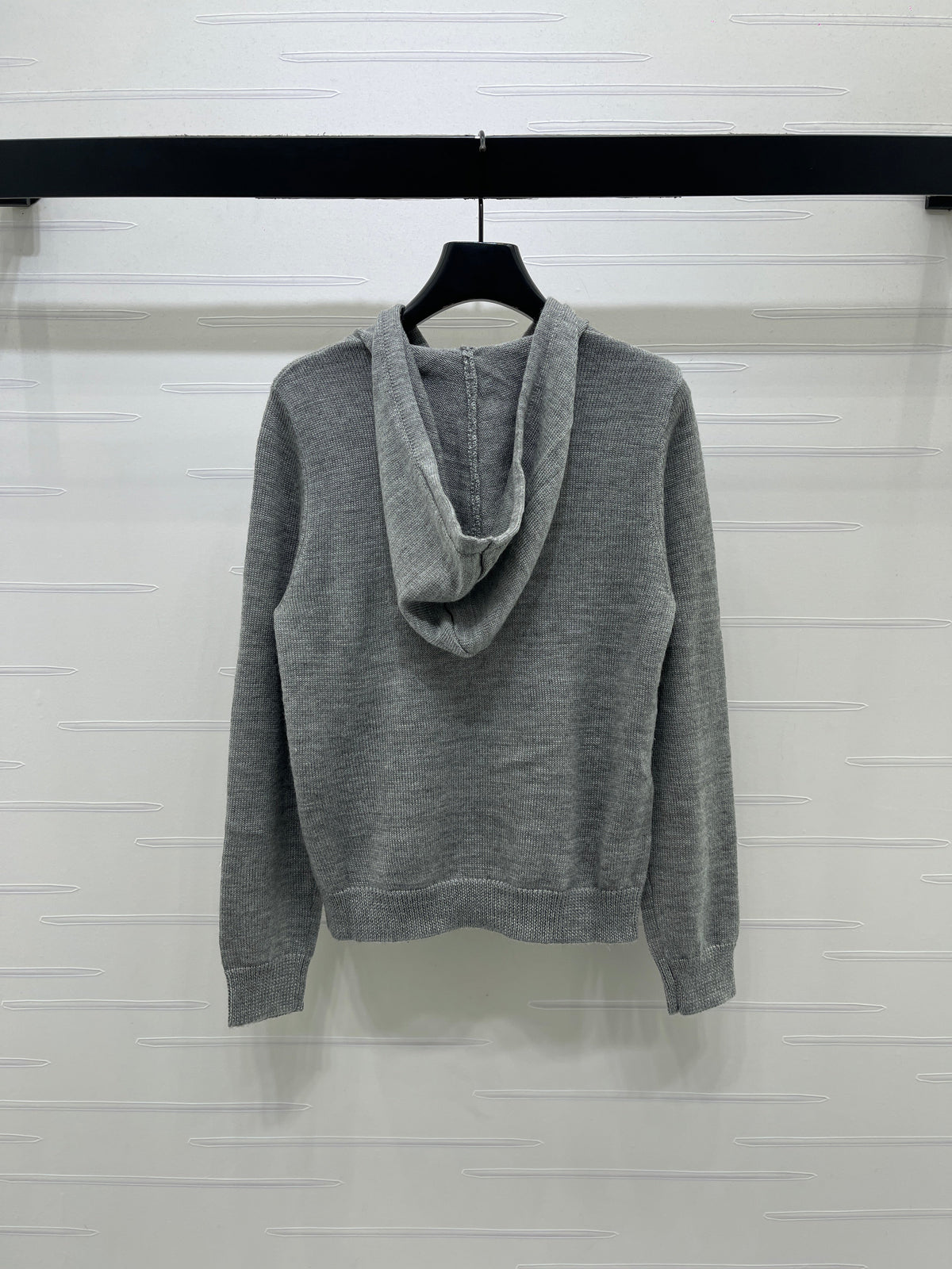 CE 26S Hooded Knit Sweater Celine Paris Logo Wool 430332